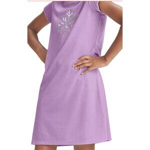 American Girl Lavender Snowflake Dress M For Girls NWT